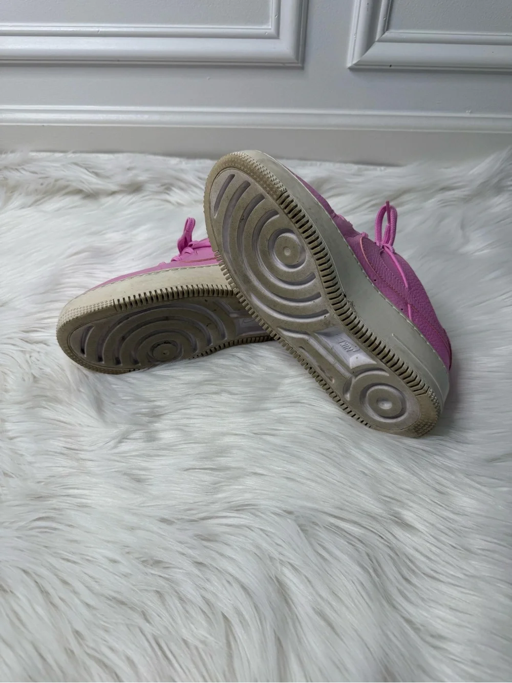 Nike Air Force 1 Women Pink Leather Sneakers